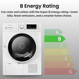 Teknix TK2CLED8W 8kg Condenser Tumble Dryer - White