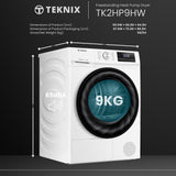 Teknix TK2HP9HW 9kg Heat Pump Tumble Dryer - White