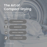 Teknix TK2V3W Compact 3kg Vented Tumble Dryer - White