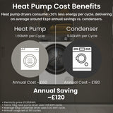 Teknix TK3HP10XS 10kg Heat Pump Tumble Dryer - Titanium