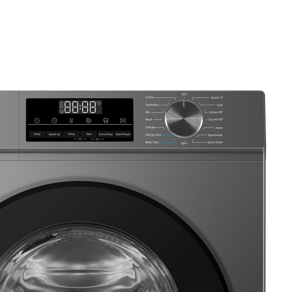 Teknix TK3W1014XS 3 Series 10kg Washing Machine with 1400rpm Spin - Graphite