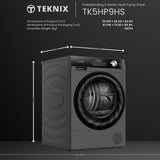 Teknix TK5HP9HS 5 Series 9kg Heat Pump Tumble Dryer - Titanium