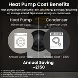 Teknix TKHP8HW 8kg Heat Pump Tumble Dryer - White