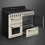 Smeg TR4110P1 110cm Victoria Dual Fuel Range Cooker, Cream
