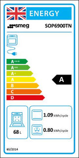 Smeg SOP6900TN 60cm Victoria Pyrolytic Single Oven, Black