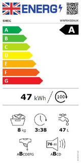 Smeg WNP84SEAUK Freestanding 8kg Washing Machine - White
