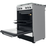 Hotpoint HS67G2PMX/UK Gas Single Cooker - Silver