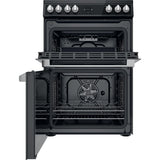 Hotpoint HDT67V9H2CB/UK Ceramic Double Cooker - Black